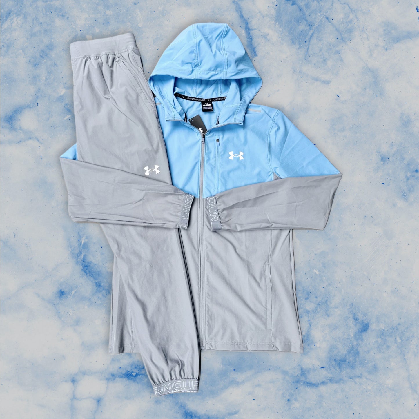 UNDER ARMOUR TWO-TONE TRACKSUIT - BABY BLUE/GREY