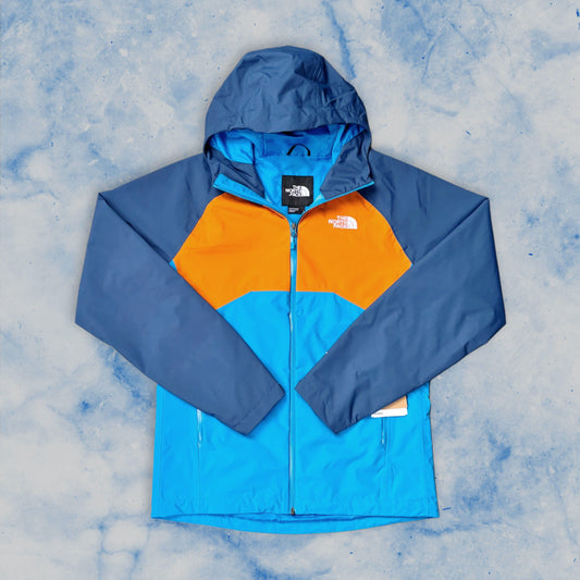 THE NORTH FACE RAIN JACKET - BLUE/ORANGE