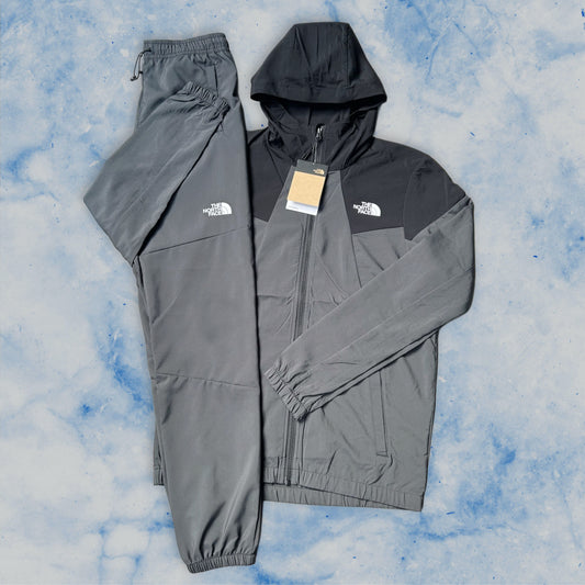 THE NORTH FACE TWO-TONE WOVEN TRACKSUIT - SLATE/BLACK